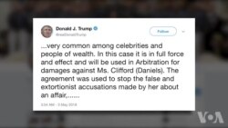 川普证实偿还律师给艳星的封口费 白宫发言人说事先不知