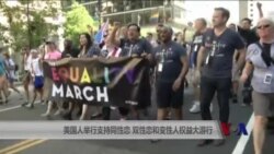 美国人举行支持同性恋等LGBT权益大游行
