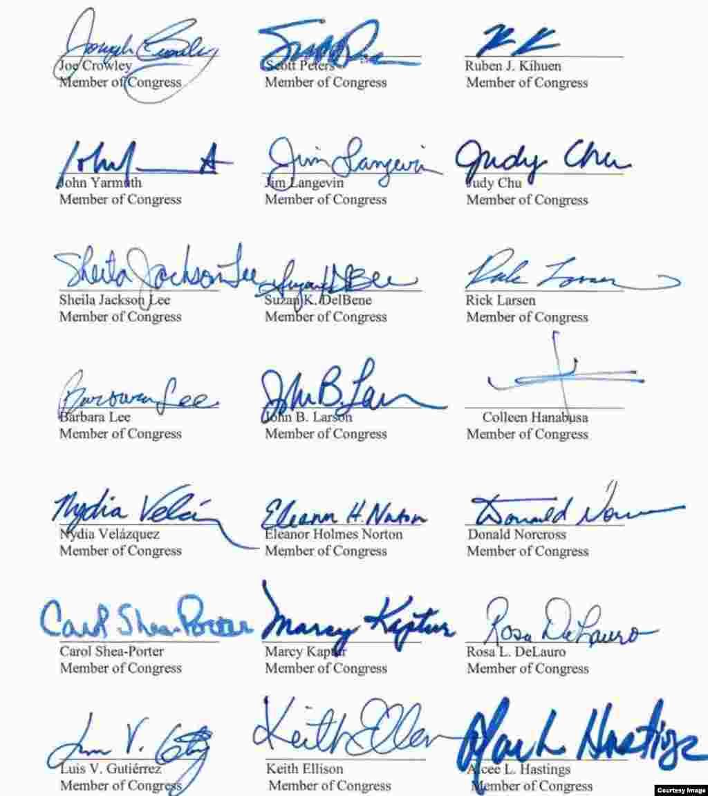 congress letter to DOS