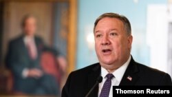 U.S. Secretary of State Mike Pompeo meets with Saudi Minister of Foreign Affairs Prince Faisal bin Farhan Al Saud at State Department in Washington