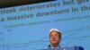 European Commissioner for Economy Paolo Gentiloni speaks during a media conference on the summer 2020 economic forecast at EU headquarters in Brussels, July 7, 2020. 