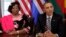 U.S. President Barack Obama (R) talks to the media next to President Joyce Banda of Malawi after his meeting with African leaders at the White House in Washington March 28, 2013