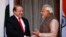 FILE - Indian Prime Minister Narendra Modi, right, shakes hand with his Pakistani counterpart Nawaz Sharif before the start of their meeting in New Delhi, India, May 27, 2014.