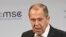 FILE - Russian Foreign Minister Sergey Lavrov speaks at the 56th Munich Security Conference in Munich, Germany, Feb.15, 2020.