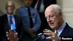 نشست خبری استفان دی میستورا نماینده ویژه سازمان ملل متحد در امور سوریه در مونیخ آلمان - ۲۳ بهمن ۱۳۹۴ 