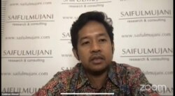 Manajer program Saiful Mujani Research and Consulting (SMRC), Saidiman Ahmad, Jumat 1 Oktober 2021. (Anugrah Andriansyah)