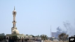 Hayaki ke ta tashi a sashen Bab Aziziya da ke Tripoli