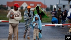 2015年9月5日难民抵达了和匈牙利接壤的奥地利边境地区尼克尔斯多夫。