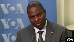 Presiden Republik Afrika Tengah Faustin-Archange Touadera dalam wawancara dengan VOA di Washington, hari Rabu (28/9).
