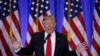  FILE - U.S. President-elect Donald Trump speaks during a news conference in the lobby of Trump Tower in New York, Jan. 11, 2017. 