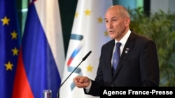 资料照：斯洛文尼亚总理亚内兹∙扬沙（Janez Jansa）