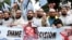 Supporters of Muslim Student Organization (MSO) chant slogans during a protest after the Supreme Court overturned the conviction of a Christian woman sentenced to death for blasphemy against Islam, in Islamabad, Pakistan, Nov. 2, 2018. 