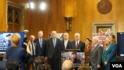 美国国会参议院外交关系委员会举行活动，声援并呼吁释放香港壹传媒创办人黎智英和其他香港政治犯。（美国之音记者李逸华拍摄，2024年9月18日）