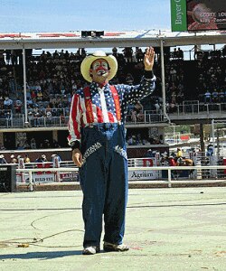 Rodeo clowns get plenty of laughs – and some shrieks and gasps, too, when an angry bull chases them