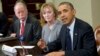 President Barack Obama makes a statement before the start of a meeting with representatives of health insurance companies, in the Roosevelt Room of the White House, in Washington, Nov. 15, 2013.