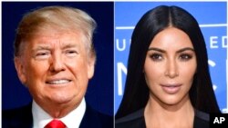 Donald Trump et Kim Kardashian. 