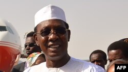 Le président tchadien Idriss Deby, à son arrivée à N'Djamena, Tchad, 26 décembre 2017.