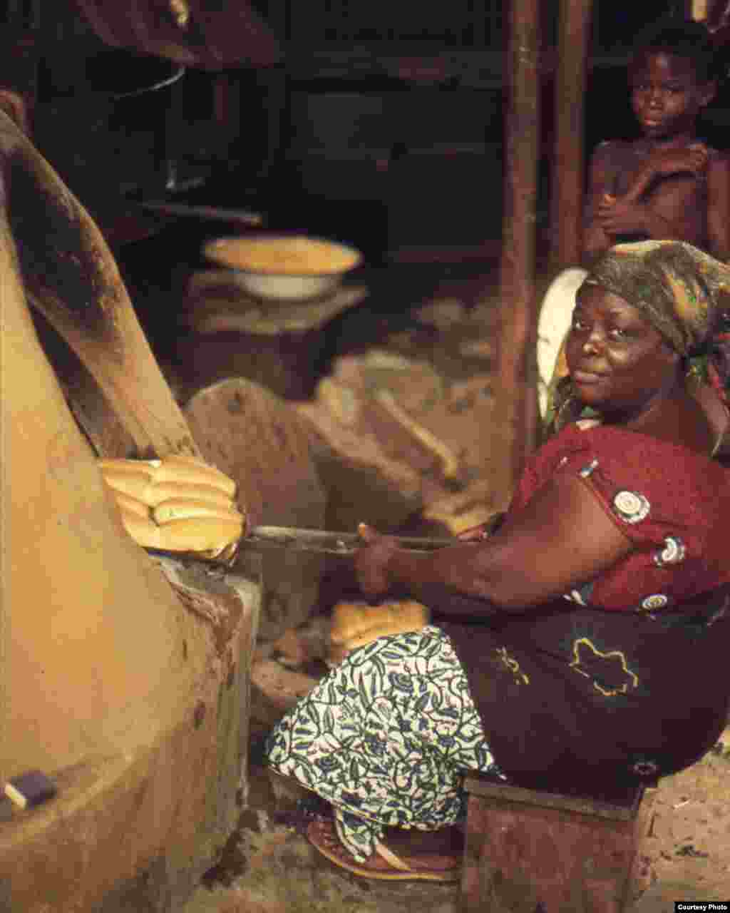 Regina baked bread which her daughters delivered to houses in the community. (Submitted by George Bergeman)