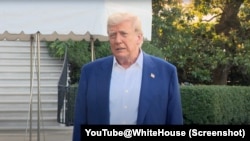 2025年6月24日，特朗普总统在离开白宫前往荷兰参加北约峰会前与媒体见面。