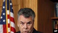 Representative Peter King during a news conference on Capitol Hill (file photo)