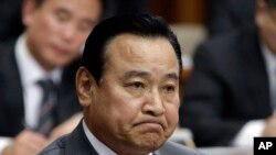 2015年2月10日，韩国新晋总理李完九在首尔韩国议会听证会上接受质询。