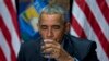 Presiden Barack Obama meminum air di Flint yang sudah difilter selama briefing respon terhadap krisis air minum. Flint, Mich.