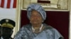 Liberian President Ellen Johnson-Sirleaf sits at a ceremony to mark her second presidential inauguration at the Capitol in Monrovia, Liberia, January 16, 2012.