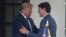 (FILES) US Presidnt Donald Trump greets Canadian Prime Minister Justin Trudeau at the White House in Washington, DC, on June 20, 2019.