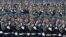 Russian servicemen march during a rehearsal for the Victory Day parade in Red Square in central Moscow, Russia, May 7, 2015. 
