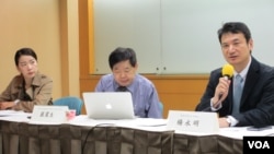 台湾民间智库中华民国国际关系学会举办美中贸易战座谈 (美国之音张永泰拍摄)