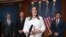 Rep. Elise Stefanik, R-N.Y., speaks to reporters at the Capitol in Washington, May 14, 2021, just after she was elected the new chair of the House Republican Conference.