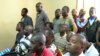 Cameroon workers attend a meeting to declare strike in Matomb, Cameroon, Nov. 4, 2016. (M. Kindzeka/VOA)