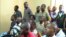 Cameroon workers attend a meeting to declare strike in Matomb, Cameroon, Nov. 4, 2016. (M. Kindzeka/VOA)