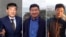 북한에 억류됐다 풀려난 한국계 미국인 김동철(왼쪽부터), 김상덕, 김학송 씨. 김동철 씨는 2015년 10월 체포된 후 간첩 혐의로 노동교화형 10년을 선고 받고 복역 중이었으며, 김상덕 씨와 김학송 씨는 각각 2017년 4월과 5월 억류됐다. (KCNA via AP, Courtesy Photos)