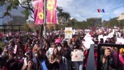 Կանանց իրավունքների պաշտպանության կոչով զանգվածային քայլարշավ է անցկացվել Լոս Անջելեսում