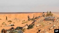 Des troupes pro-gouvernementales à Boukamal, le 8 novembre 2017.