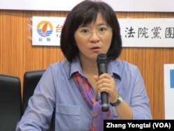 台湾在野党台联党立委周倪安 (美国之音张永泰拍摄)