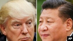 Shugaban Amurka Donald Trump (Hagu) Da Shugaba Xi Jinping Na China (Dama)