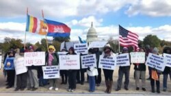 ពលរដ្ឋខ្មែរអាមេរិកាំងធ្វើបាតុកម្មគាំទ្រមាតុភូមិនិវត្តន៍លោកសម រង្ស៊ី