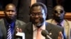 South Sudan rebel leader Riek Machar addresses news conference in Addis Ababa, Ethiopia, May 12, 2014.