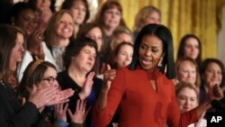 Michelle Obama lors de son ultime discours à la Maison Blanche à Washington DC, 6 janvier 2017.