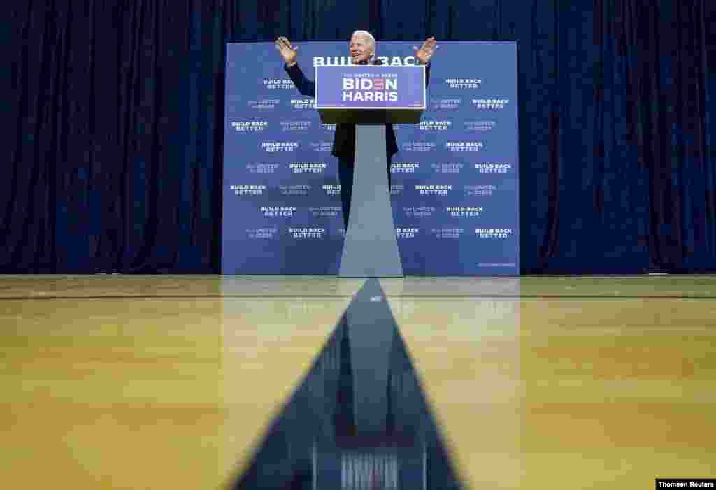 미국 민주당의 조 바이든 대선후보가 델라웨어주 윌밍턴에서 연설했다.