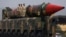 FILE - A Pakistani-made Shaheen-III missile, capable of carrying nuclear warheads, is displayed during a military parade in Islamabad, March 23, 2022. 
