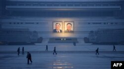 지난달 3일 평양 김일성 광장.