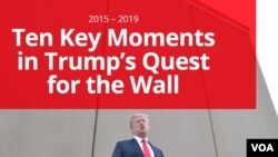 Demand Prezidan Trump pou konstriksyon yon miray sou fwontyè Lèzetazini ak Meksik la rive nan dènye etap li. 