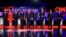 Republican presidential candidates, from left, John Kasich, Carly Fiorina, Marco Rubio, Ben Carson, Donald Trump, Ted Cruz, Jeb Bush, Chris Christie, and Rand Paul take the stage during the CNN Republican presidential debate at the Venetian Hotel & Casino