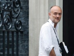 Dominic Cummings a British political strategist and special adviser to Prime Minister Boris Johnson walks into 10 Downing Street in London, July 30, 2019.