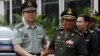 China's Defense Minister Chang Wanquan (L) shakes hands with his Cambodian counterpart Tea Banh before a meeting at the Ministry of National Defense of Cambodia, in Phnom Penh November 6, 2015. REUTERS/Samrang Pring
