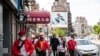 Wally Ng, a member of the Guardian Angels, patrols with other members in Chinatown during the outbreak of the coronavirus disease (COVID-19) in New York City, New York, U.S., May 16, 2020.