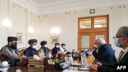 مذاکره هیئت طالبان با وزیر امور خارجه ایران در تهران - ۳۱ ژانویه ۲۰۲۱ 